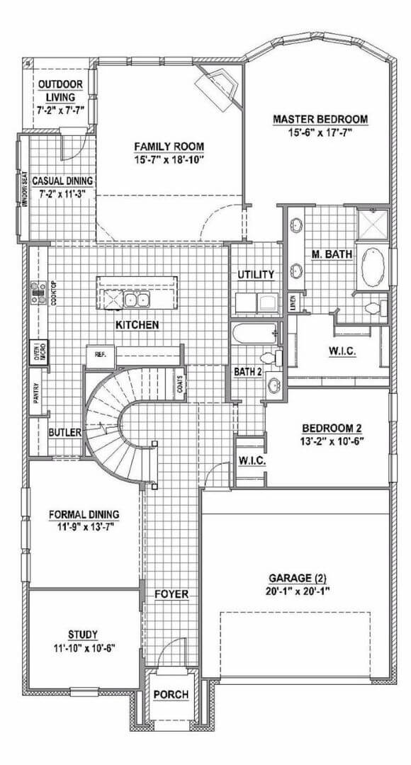American Legend Plan 1118 First Floor in The Grove Frisco