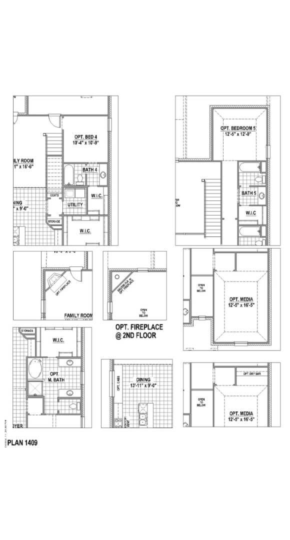 American Legend Plan 1409 Optional Floorplan in The Grove Frisco