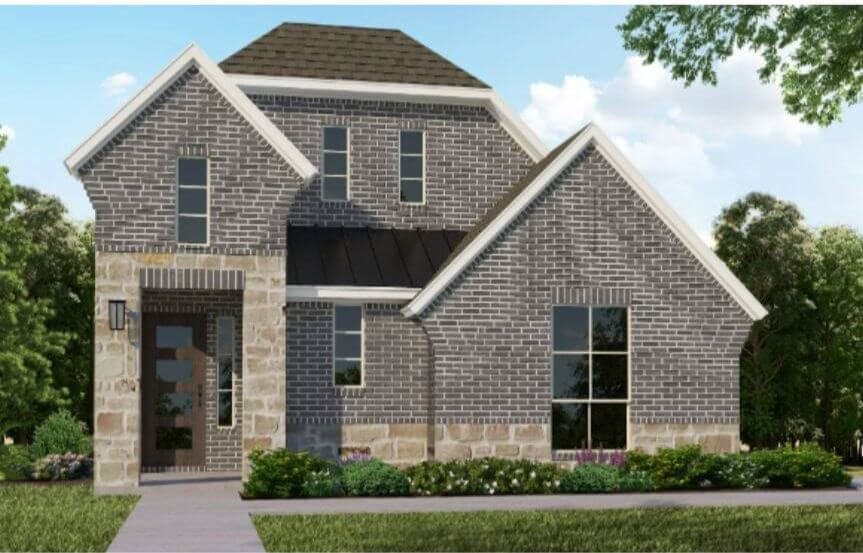 American Legend Plan 1401 Elevation B Stone in The Grove Frisco