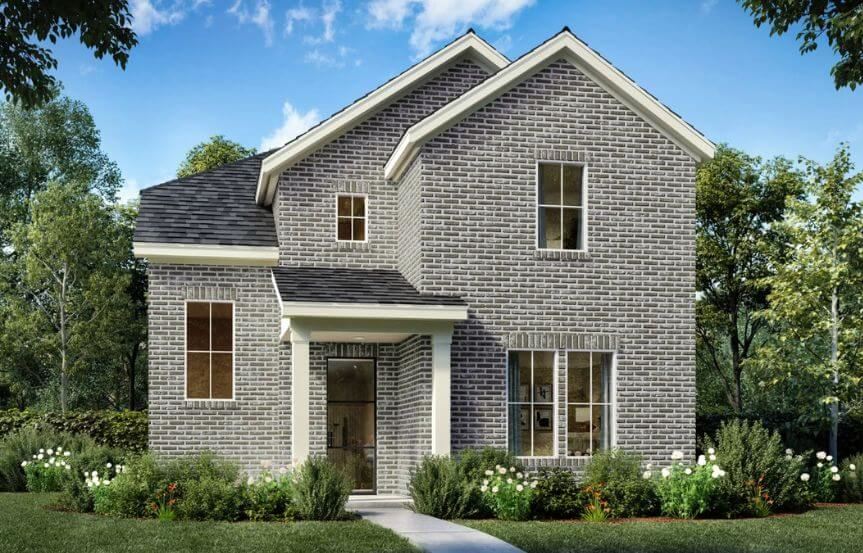 Color rendering Elevation F 3109 Fate Shaddock Homes in The Grove Frisco