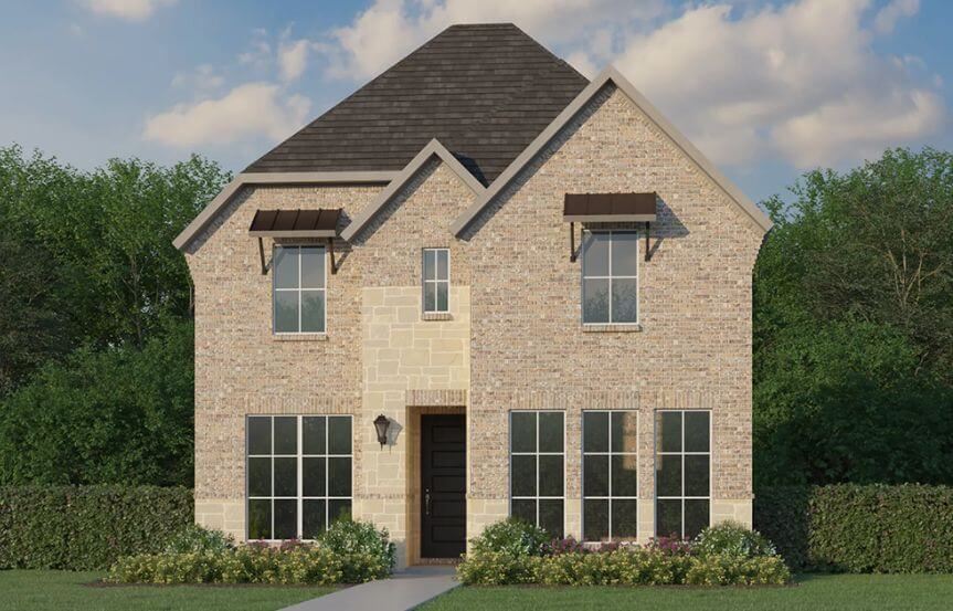 Plan 1410 Elevation C Stone American Legend in The Grove Frisco