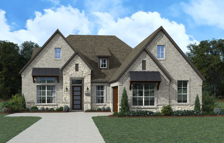 Chesmar Homes Plan Springport II Elevation BS in TGF