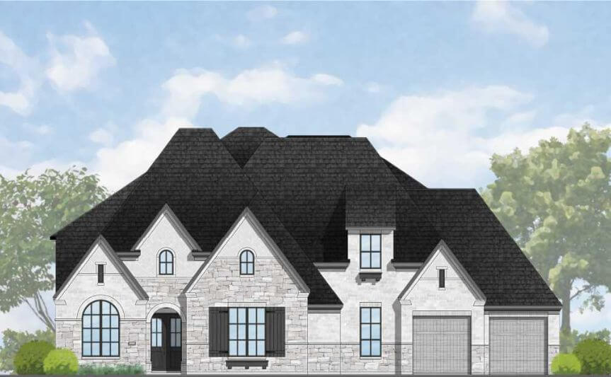 Highland Homes Plan 618.125 Elevation D in TGF