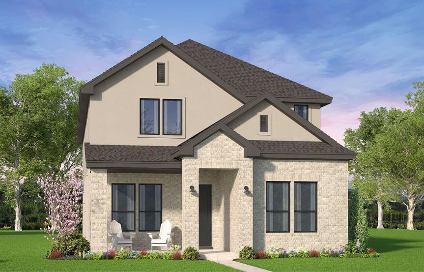 Brookfield Plan Fairfield Elevation Traditional A in TGF