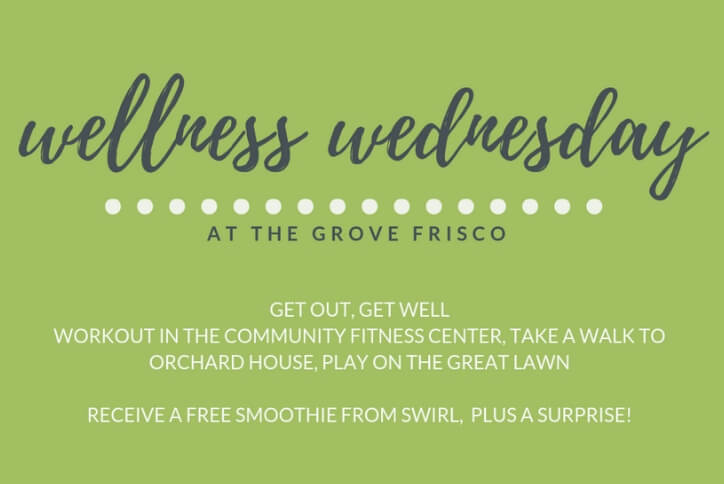 Wellness Wednesday Resident Event at The Grove Frisco community