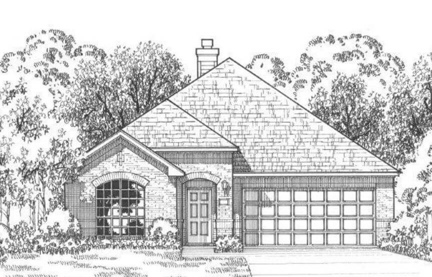 Plan 1152 Elevation A American Legend in The Grove Frisco