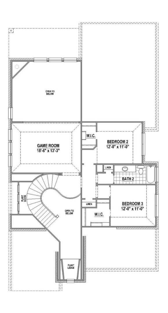 American Legend Floorplan 1509 Level Two in The Grove Frisco