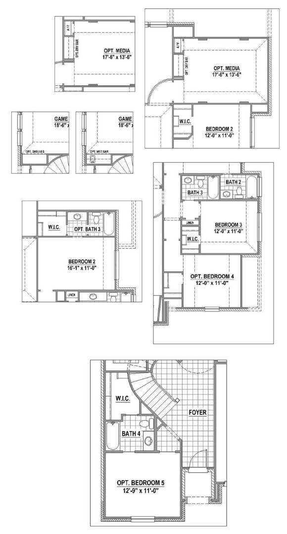 American Legend Floorplan 1509 Options in The Grove Frisco