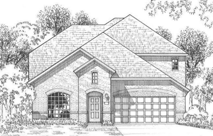 American Legend Plan 1157 Elevation A in The Grove Frisco