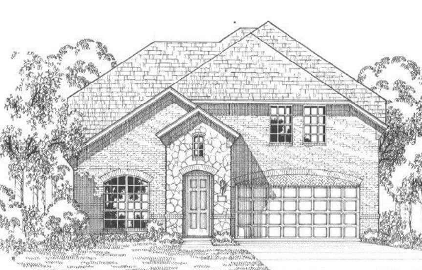 American Legend Plan 1157 Elevation A With Media in The Grove Frisco