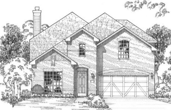 American Legend Plan 1136 Elevation A in The Grove Frisco