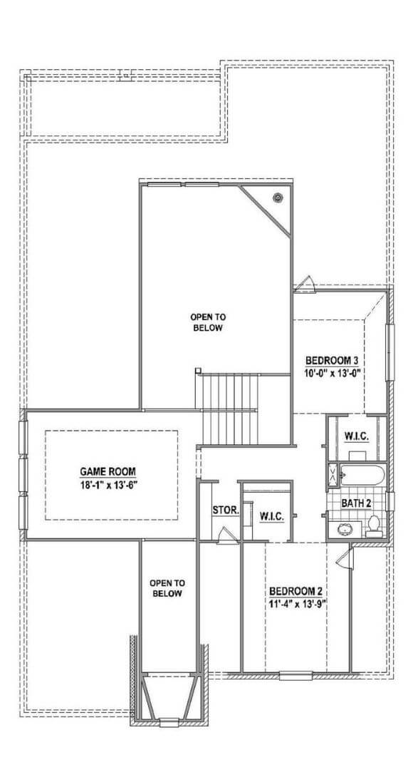 American Legend Plan 1155 Second Floor in The Grove Frisco