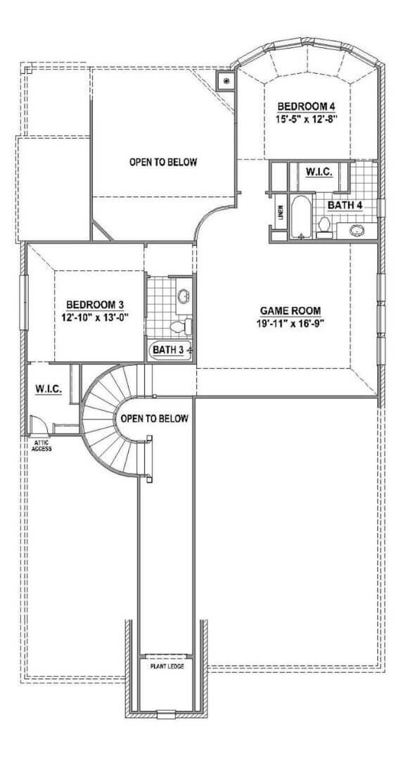 American Legend Plan 1118 Second Floor in The Grove Frisco