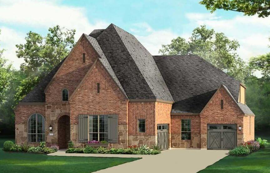 Highland Homes Plan 617 Elevation D in The Grove Frisco