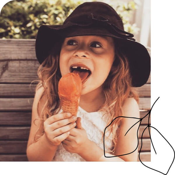 Young girl eating ice cream at The Grove Frisco community, Frisco TX