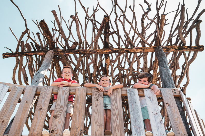 Kids on a playground in Frisco Texas school
