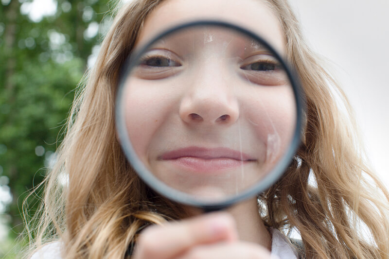 Girl at Frisco ISD school in Frisco, Texas