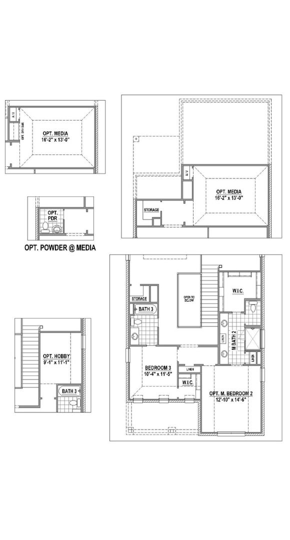 American Legend 1404 Floorplan Options1 in The Grove Frisco