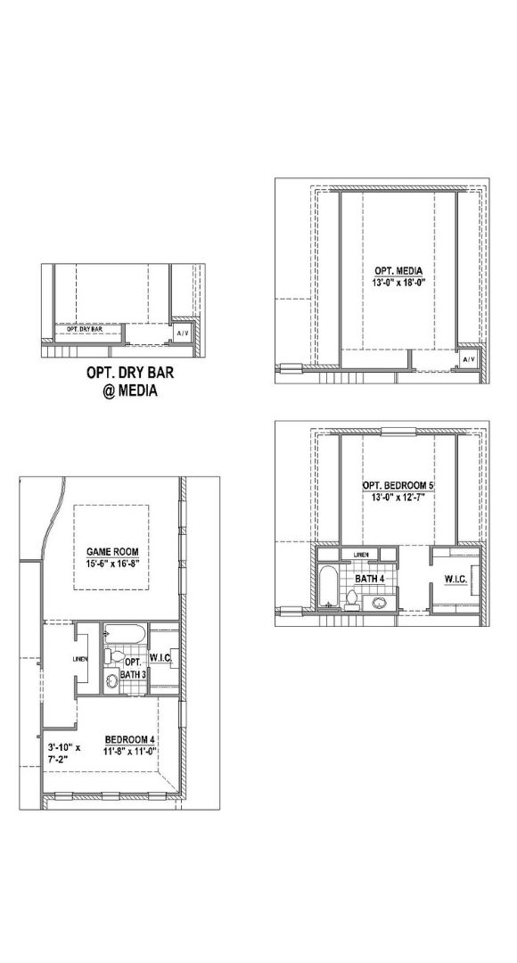 American Legend 1405 Floorplan Options1 in The Grove Frisco