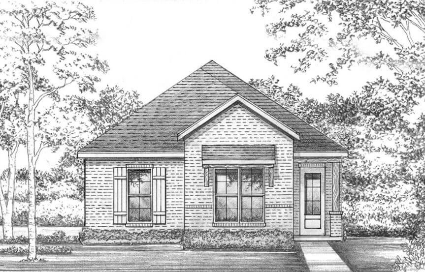Burke 3112 Elevation A Shaddock Homes in The Grove Frisco