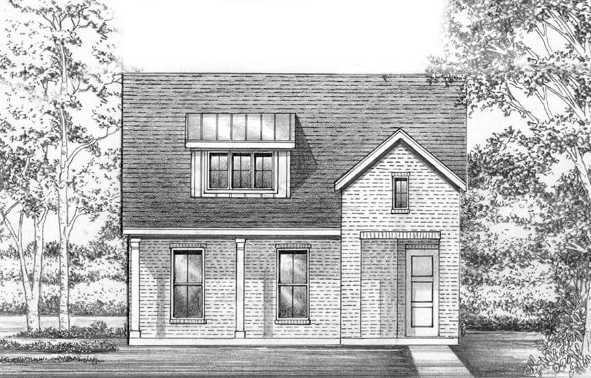Burke 3112 Elevation D Shaddock Homes in The Grove Frisco