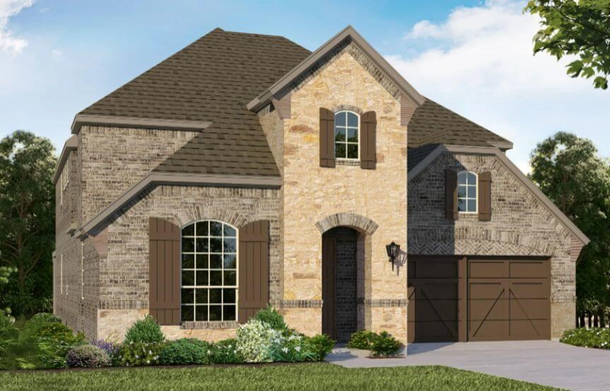 American Legend Plan 1509 Elevation D Stone in The Grove Frisco