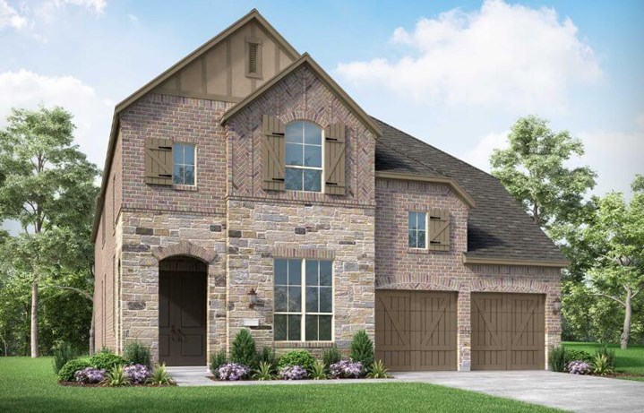 Plan 567 Elevation A Highland Homes in The Grove Frisco
