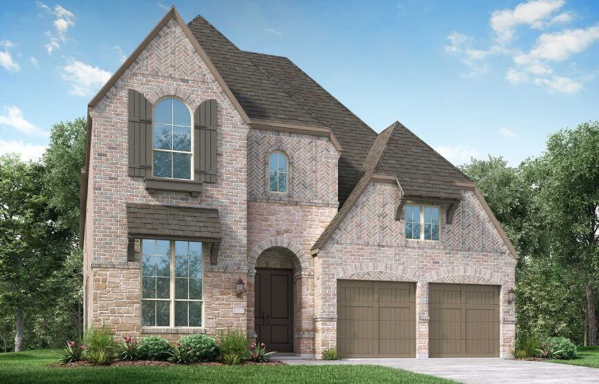 Plan 568 Elevation D Highland Homes in The Grove Frisco