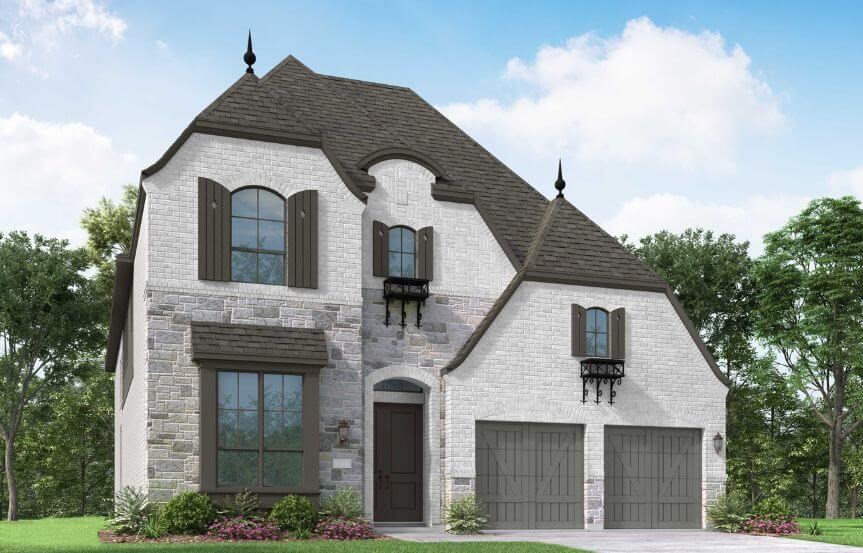 Plan 569 Elevation J Highland Homes in The Grove Frisco