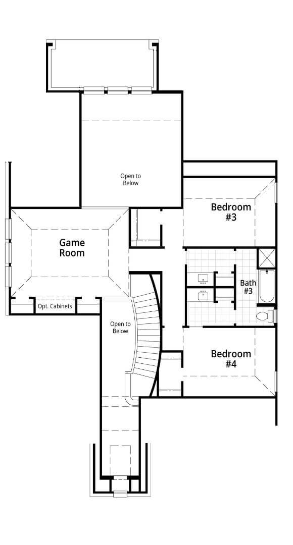 Floorplan 511 Level Two Highland Homes in The Grove Frisco