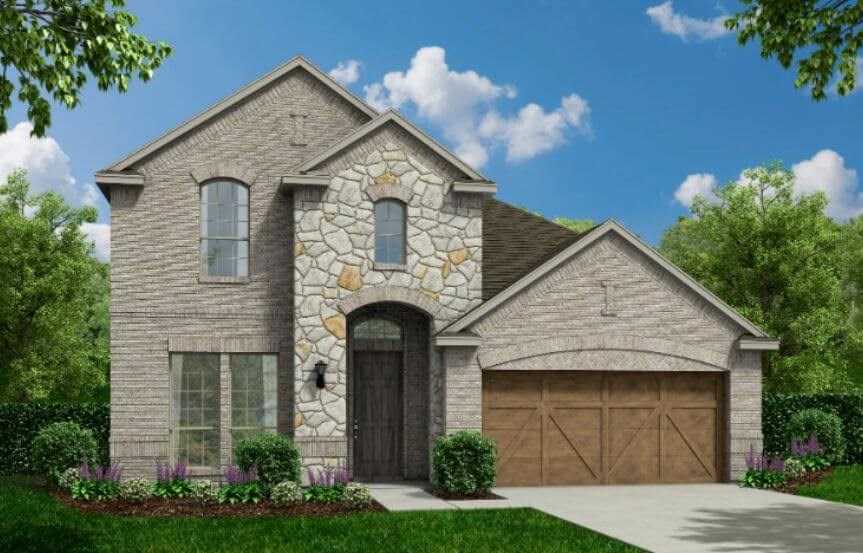 American Legend Plan 115 Elevation A Stone in The Grove Frisco