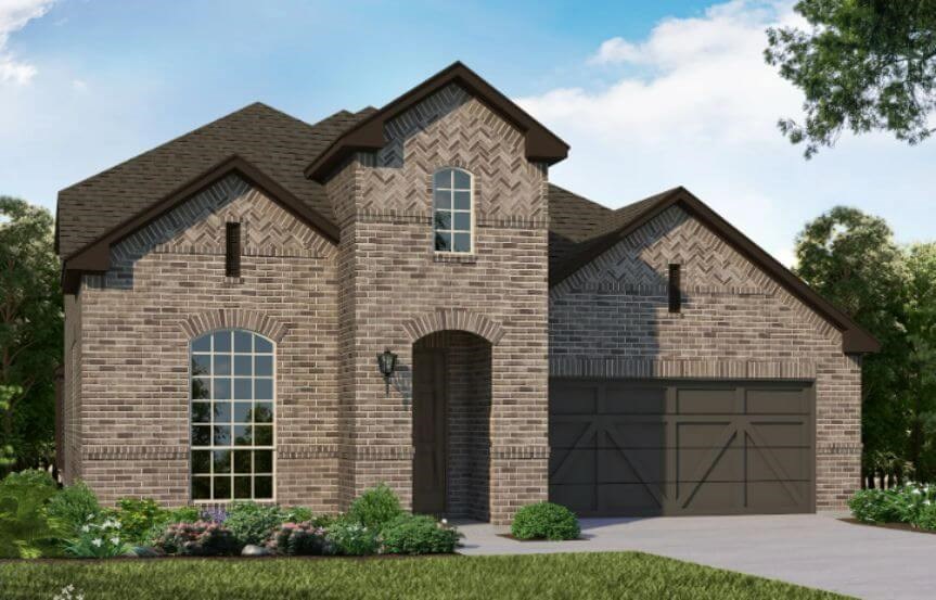 American Legend Plan 1118 Elevation A Stone in The Grove Frisco
