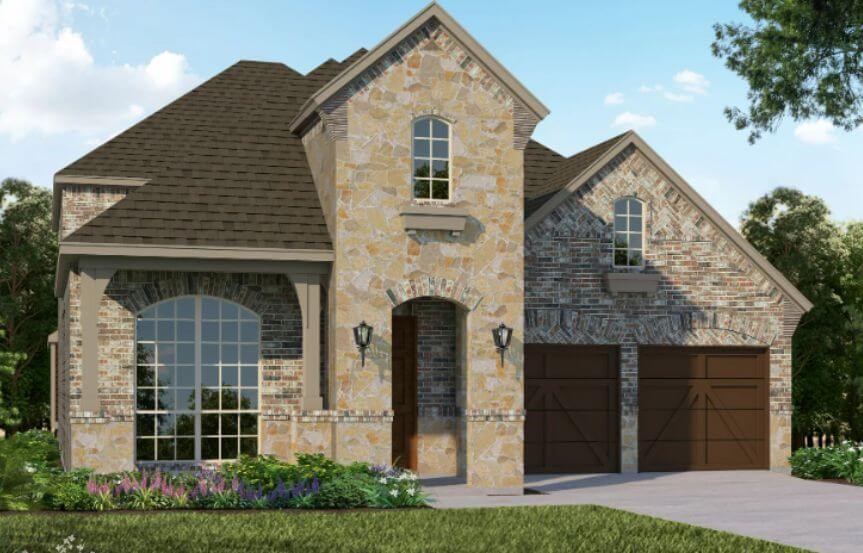 American Legend Plan 1118 Elevation D Stone in The Grove Frisco