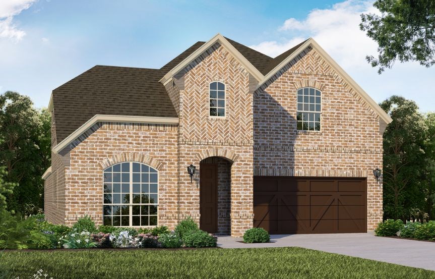 American Legend Plan 1155 Elevation A Stone in The Grove Frisco