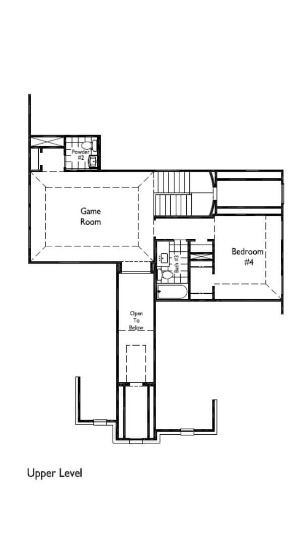 Floorplan 506 Level 2 Highland Homes in The Grove Frisco