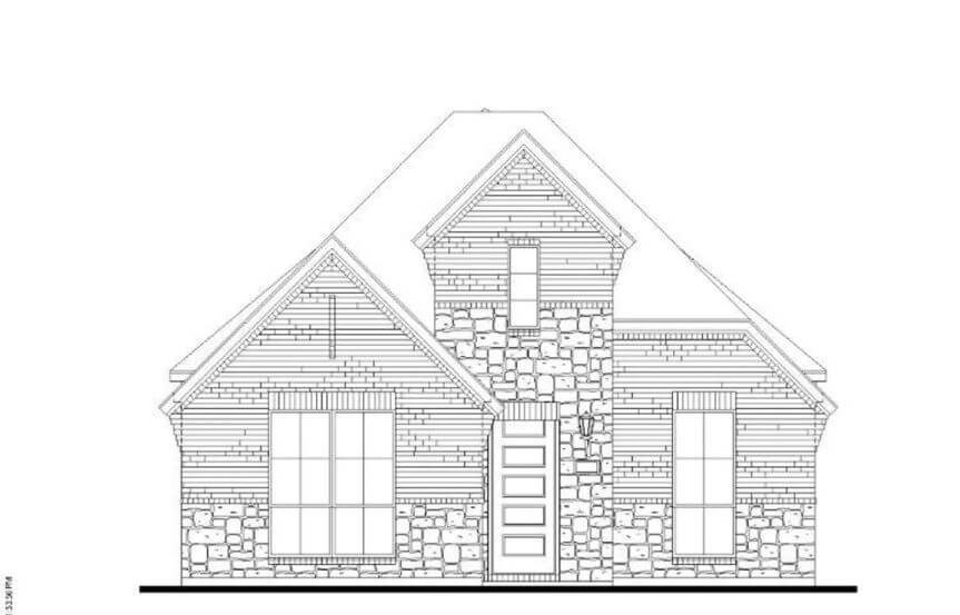 American Legend Plan 1408 Elevation C With Stone in The Grove Frisco