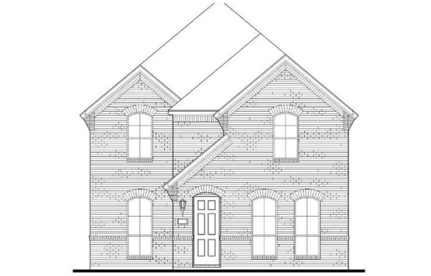 American Legend Plan 1410 Elevation A in The Grove Frisco