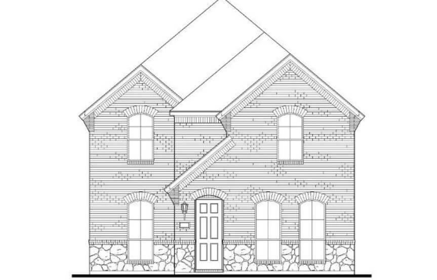 American Legend Plan 1410 Elevation A with Stone in The Grove Frisco