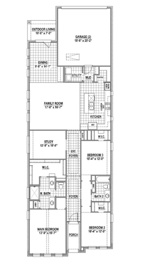 American Legend Floorplan 1408 in The Grove Frisco
