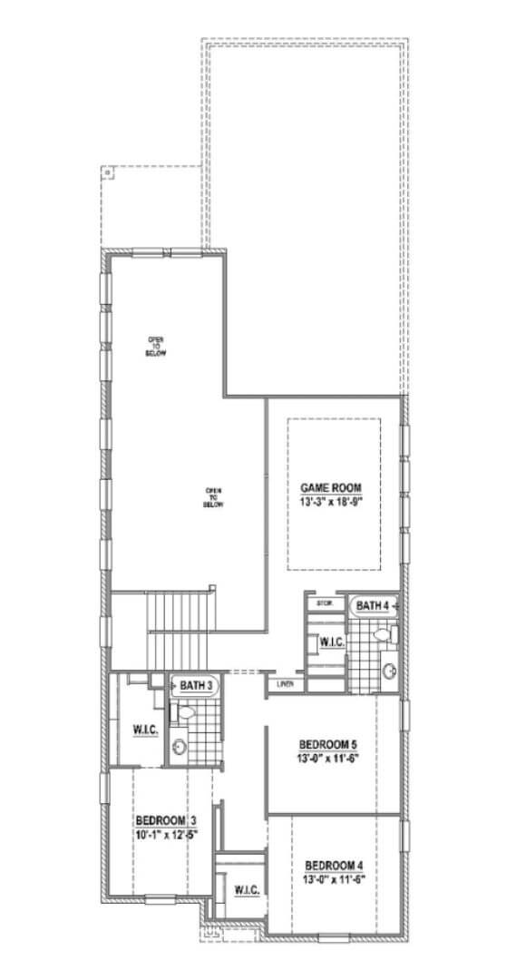 American Legend Floorplan 1410 Level 2 in The Grove Frisco