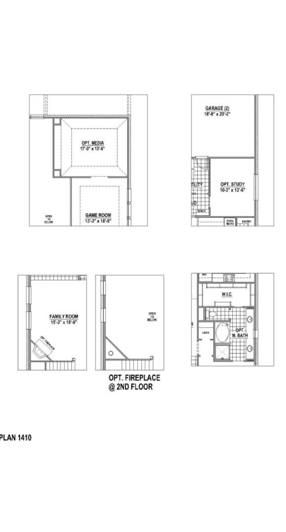American Legend Floorplan 1410 Options in The Grove Frisco