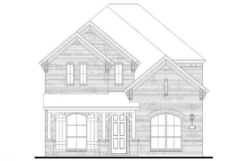 American Legend Plan 1409 Elevation A in The Grove Frisco
