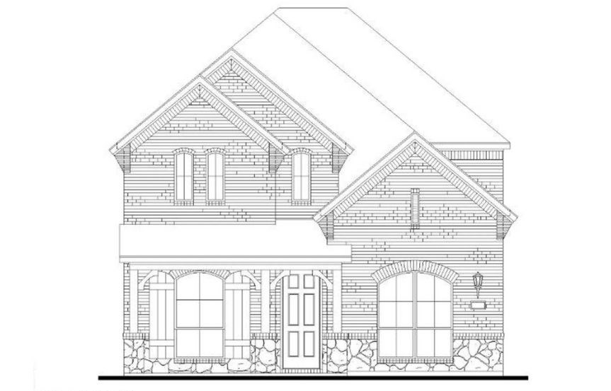 American Legend Plan 1409 Elevation A Stone in The Grove Frisco