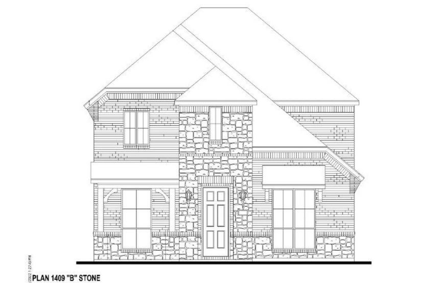 American Legend Plan 1409 Elevation B Stone in The Grove Frisco