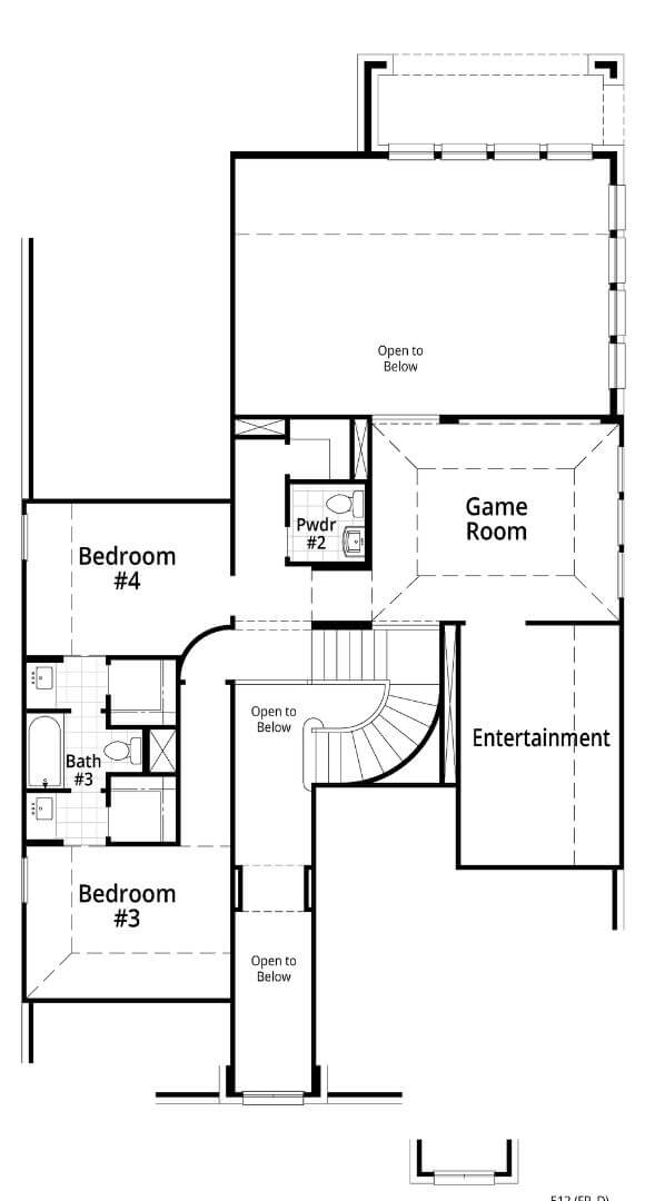 Highland Homes Plan 512 Floorplan 2 in TGF