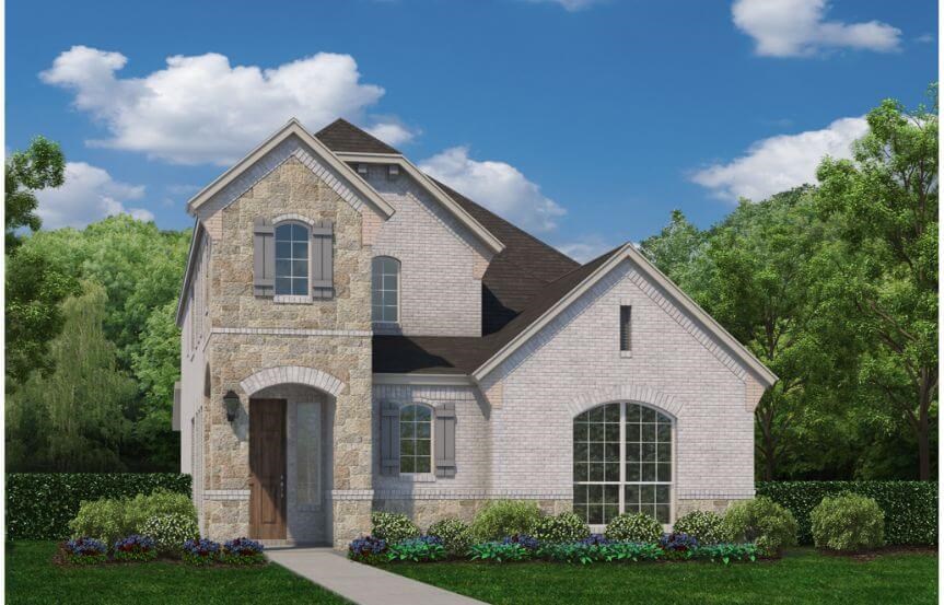 American Legend Plan 1403 Elevation A Stone in The Grove Frisco