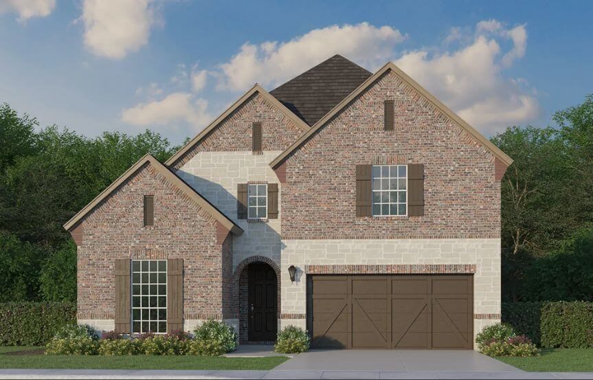 American Legend Plan 1138 Elevation C Stone in The Grove Frisco