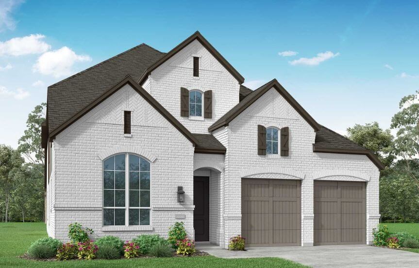 Floorplan 512 Elevation A Highland Homes in The Grove Frisco