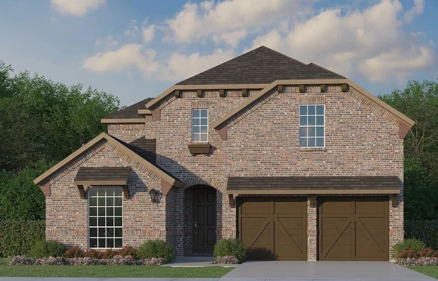 Plan 1540 Elevation B Color American Legend in The Grove Frisco