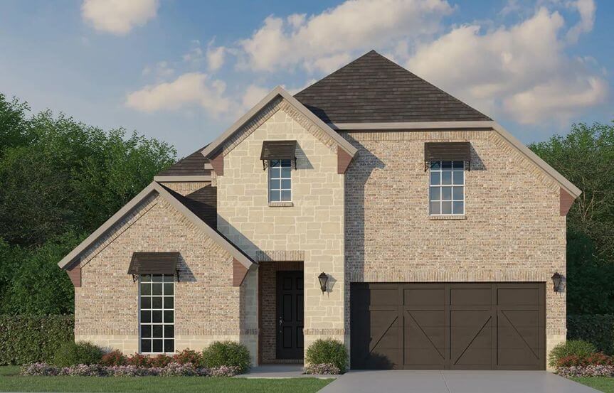 Plan 1540 Elevation C Stone American Legend in The Grove Frisco